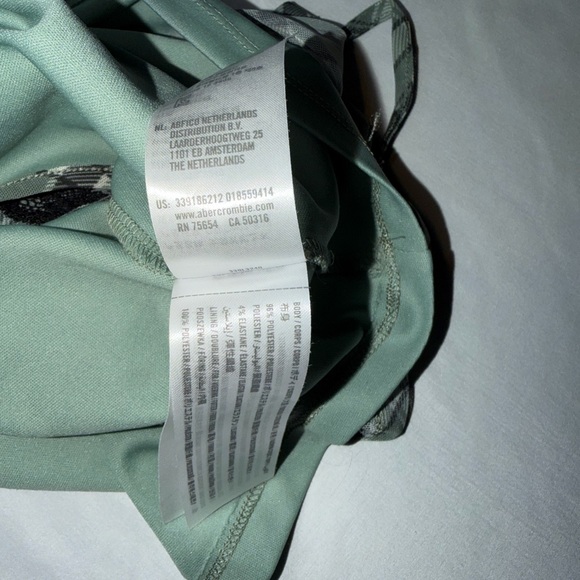 Hollister Green Plaid Lace Trim Cami Crop Tank Y2K Grunge Size S - Picture 4 of 5